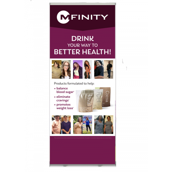 MFinity Roll-Up Banner - Drink your way